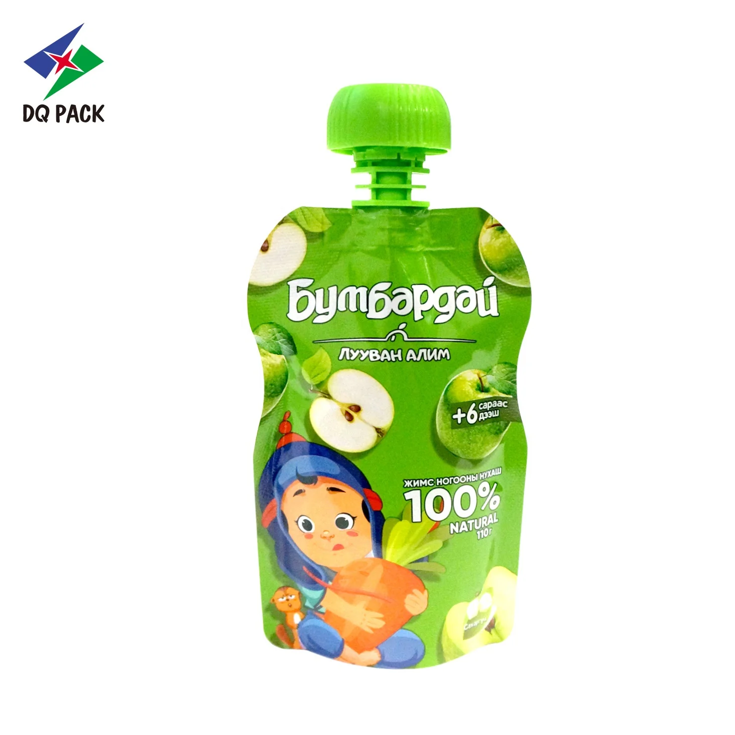 DQ PACK custom  high temperature 121 food grade juicy baby food packaging retort spout pouch stand up pouch