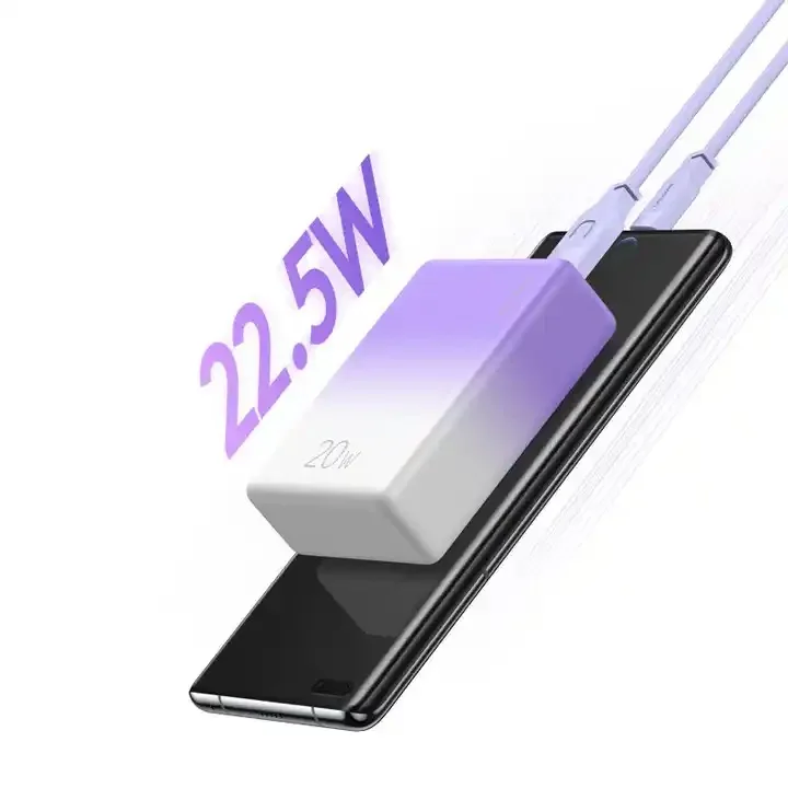 USAMS CD192 PD20W+QC3.0 Mobile Phone Quick Charger Digital Display Fast Charging Power Bank