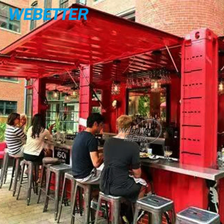 WEBETTER Prefab Restaurant Modular Container Fast Food 20ft 40ft Steel Structural Container Cafe Kitchen Restaurant