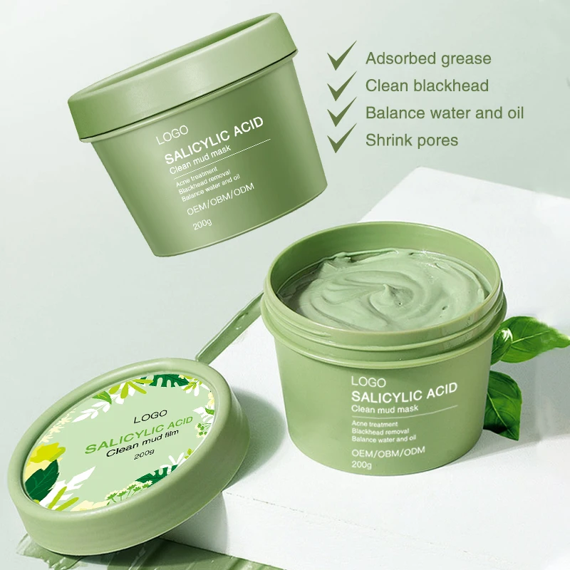 Natural Organic Green Tea Clay Mask Purifying Deep Cleansing Moisturizing Hydrating Blackhead Remover Acne Pores