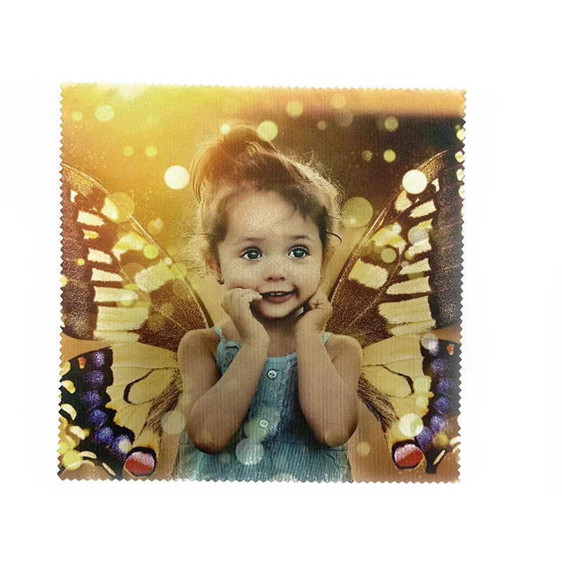 custom design jewelry cleaning cloth print logo sublimation large size microfiber lens eyeglasses fabric cleaning cloth