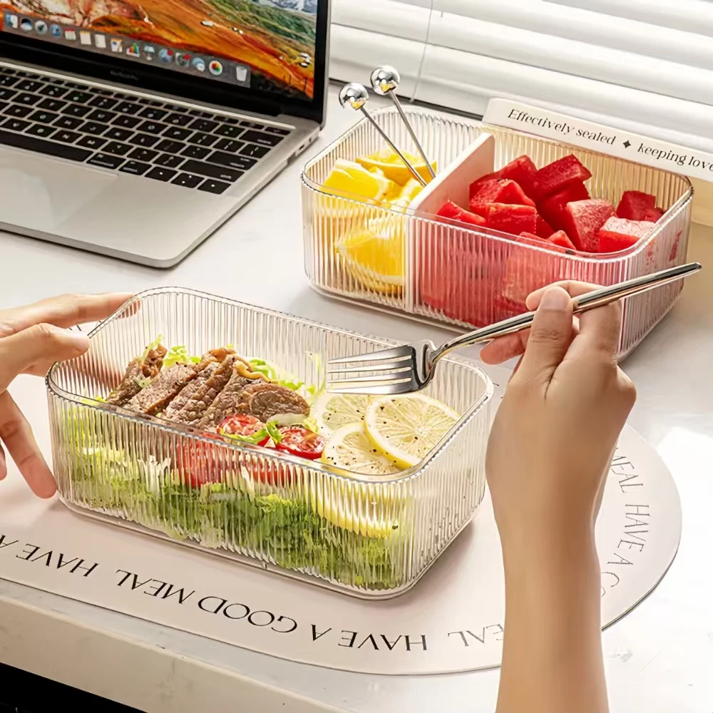 Multipurpose Reusable Fruit Spice Food Container Boxes Refrigerator Storage Container with Drain Basket