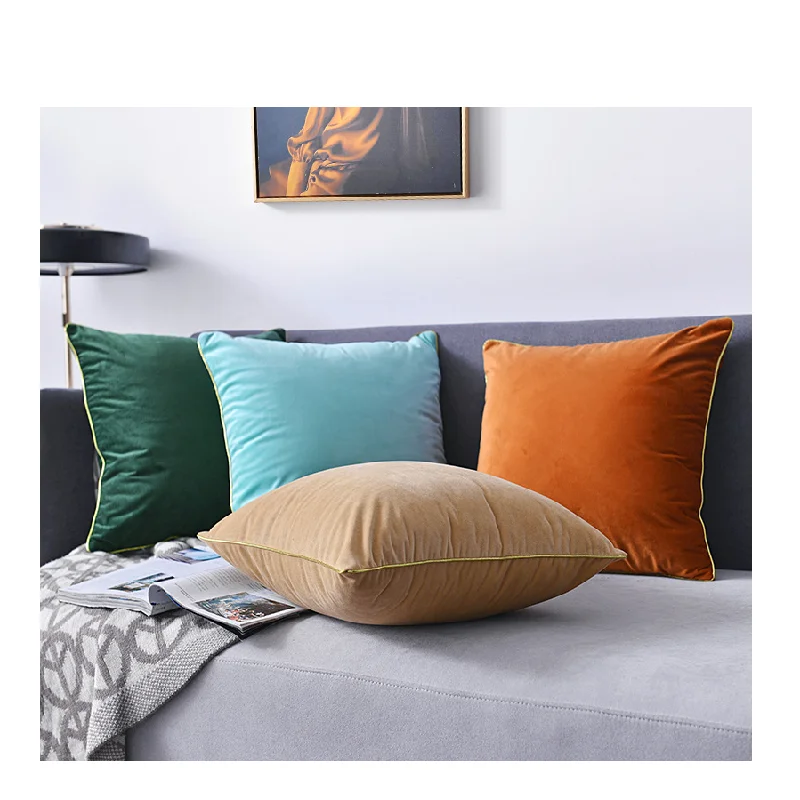 Innermor Modern Living Room Luxury Solid Pattern Cushion Cover sets 2 pack 18x18 Throw Pillow Case