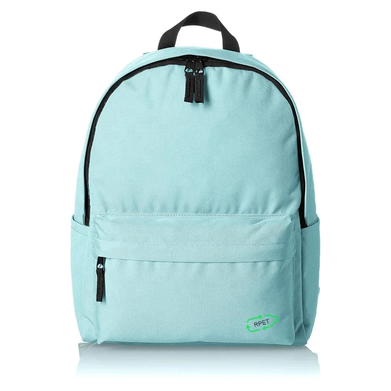 REACH Certificate College bags Reusable Lightweight Teenager Unisex waterproof Classic Durable RPET Fabric backpack