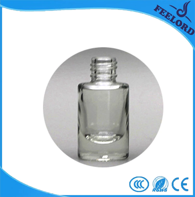 6ml clear nail polish glass bottle FD1965 OEM private logo glass cosmetic bottle 13/415 neck empty Nail polish glass bottle
