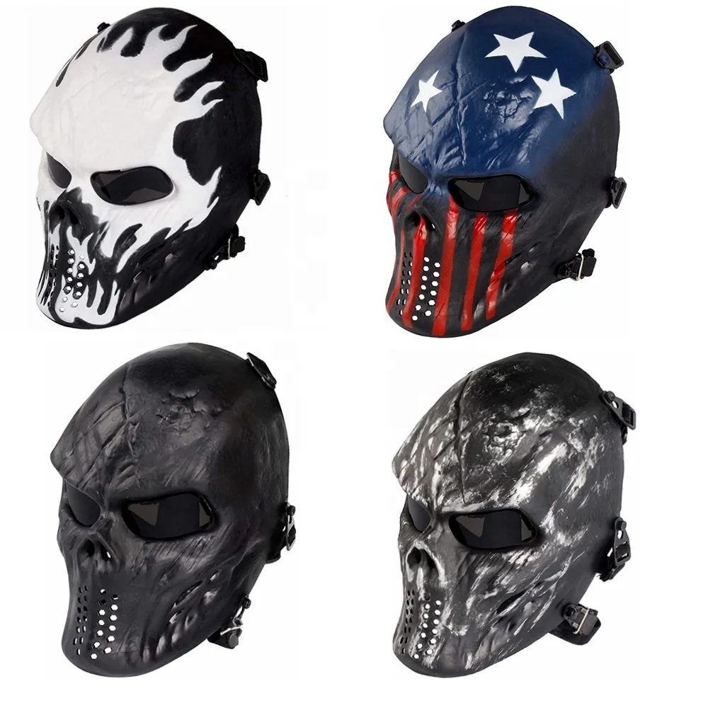 Airsoft Mask Full Face Tactical Masks Eye Protection for Halloween CS Survival Games Shooting Cosplay Movie Scary Masks Bo