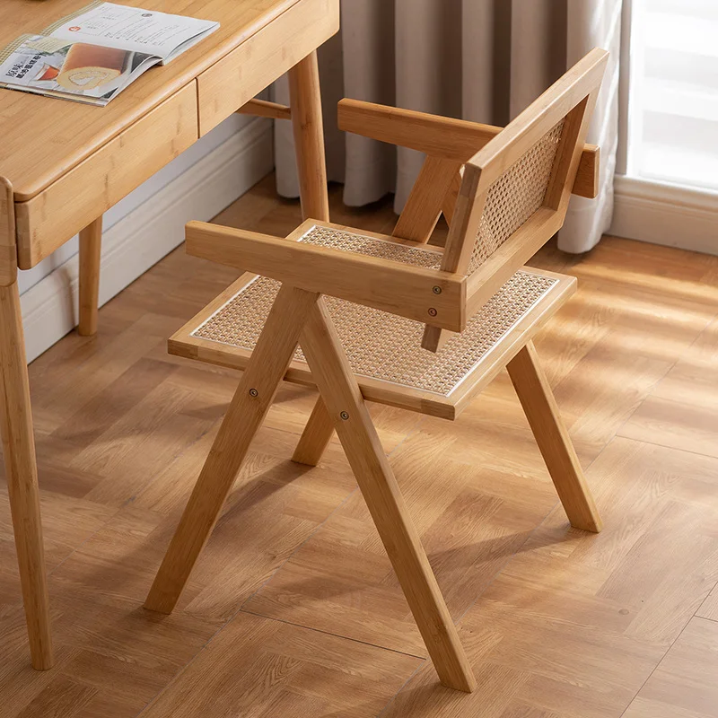 Wholesale Solid Wood Black Color Natura Color High Quality Indoor Room Furniture Dining Wicker Chair