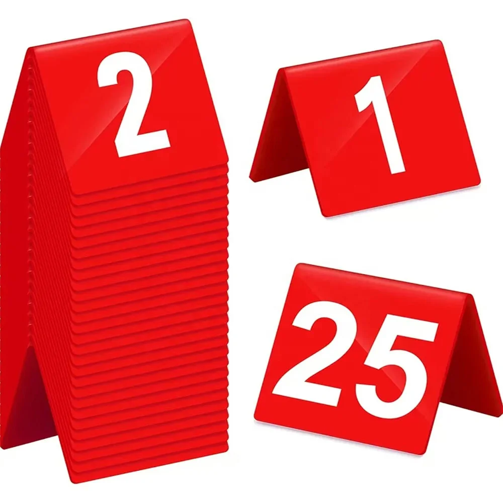 Custom Table Top Sign Board Restaurant Table Display Stand Acrylic Wedding Table Number
