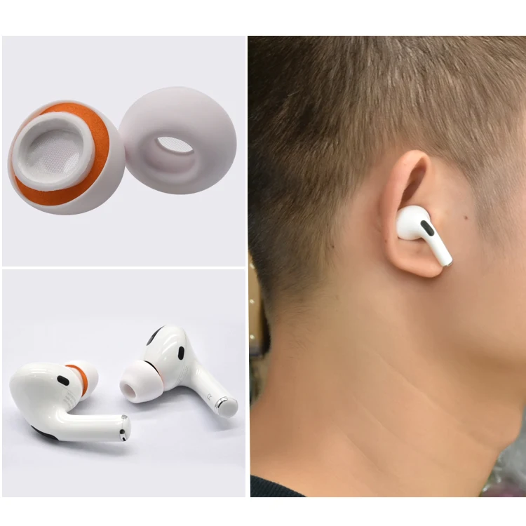  1:1 оригинальные беруши для Airpods pro отскок губка с эффектом памяти насадки ушей из пены airpods сменные