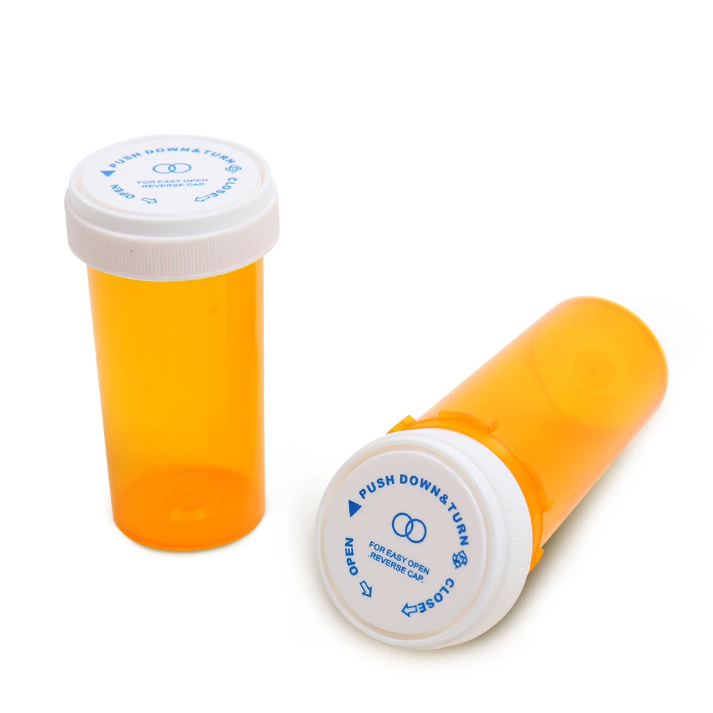 Hot sale medicine  pill reversible cap dual purpose plastic vial