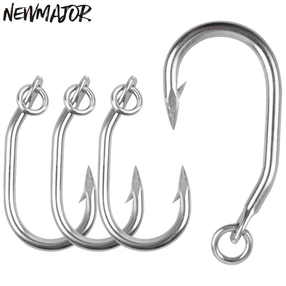 NEWMAJOR 3.0#- 4.2# stainless steel fishhook Saltwater Fishing Hook Tuna Hook Model