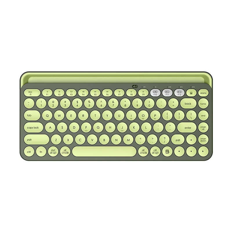 Multi-Device BT Keyboard,  with Stand Slot, Support 3 Devices for iPad Tablet Smartphone MacBook iOS Windows Android