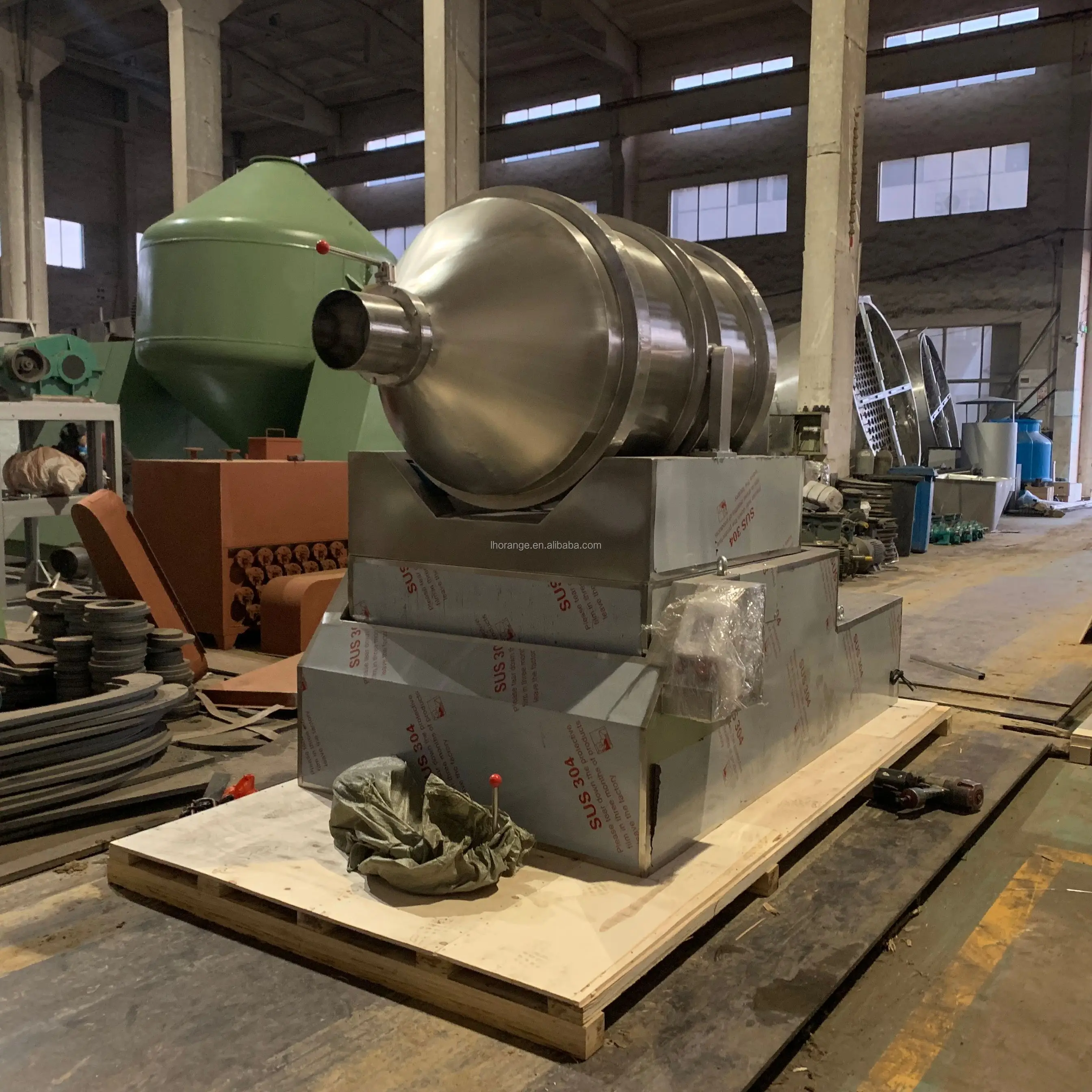high quality Two-dimensional mixer Rotating Drum Industrial Powder Mixer Mixing
