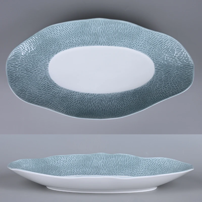 PITO New Arrival Ceramic Porcelain Stoneware Dinnerware Set Blue Japanese Style Serving Tableware Set for HoReCa  Restaurant