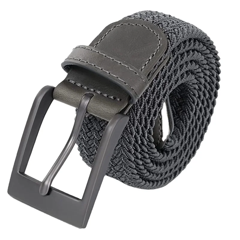Men Women Casual Pants Jeans Golf Shirts Braided Elastic Belt Woven Stretch Belts