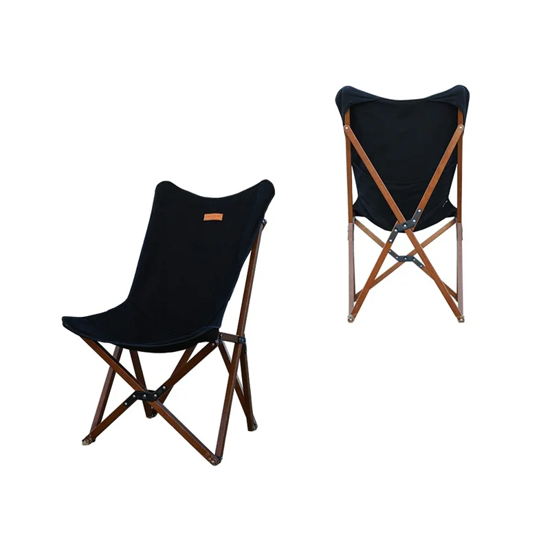 Mountainhiker High quality Modern style outdoor beach chair wood folding butterfly camping chair