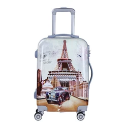 Винтажный автомобильный чемодан из поликарбоната, набор чемоданов на колесиках, чемодан для ручной клади