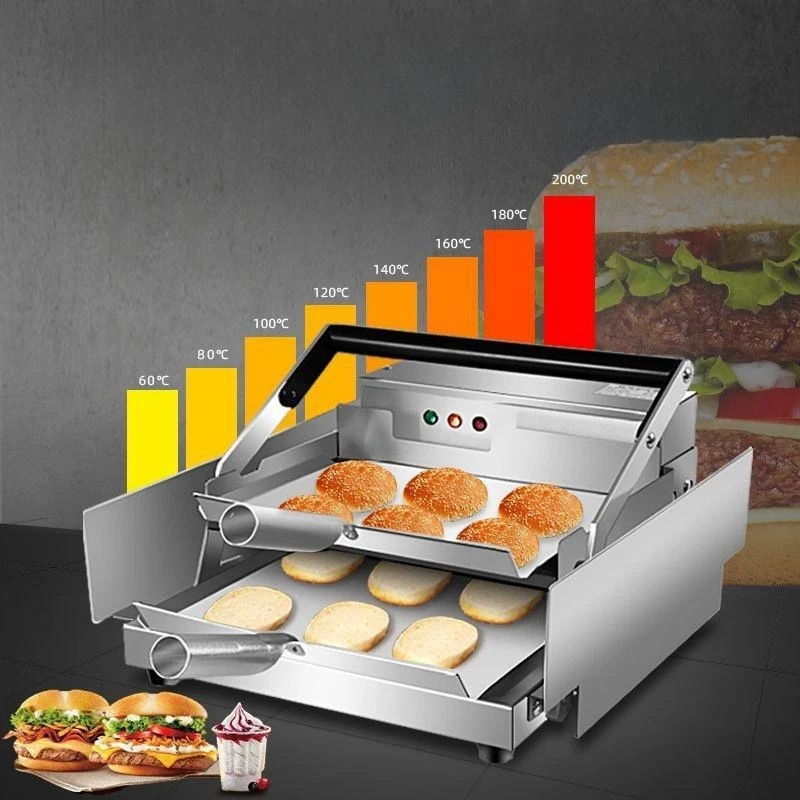 bread machine hamburger buns High-precision timer, timing range 0-3 minutes Temperature range 50-300℃hamburger machine