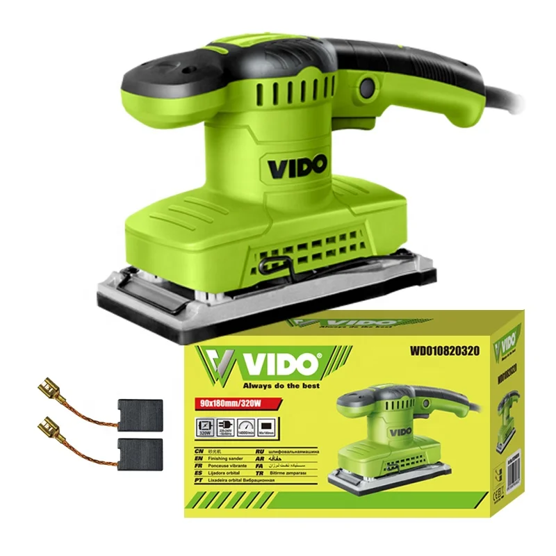 VIDO 320w high efficiency low noise powerful electric finishing sander machine wood finishing sander power tools