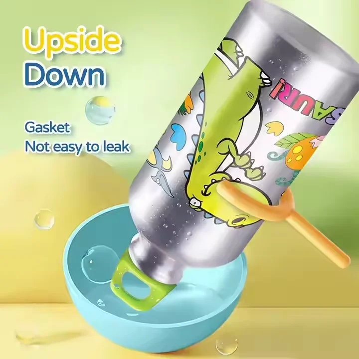 Newest DIY  Pretend play toy for kids DIY Drawing toy Dinosaur  water bottle Food-grade aluminium material BPA free