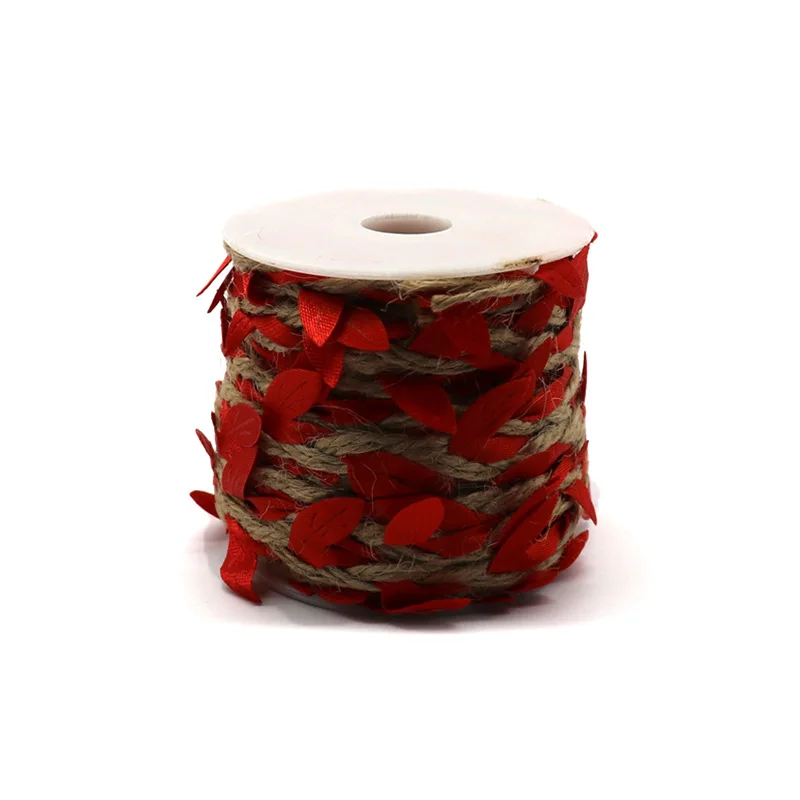 2020 New Flower Decorative Baking Tools Cake Decorating Happy Birthday Cake Packing Hemp Rope With Leaves