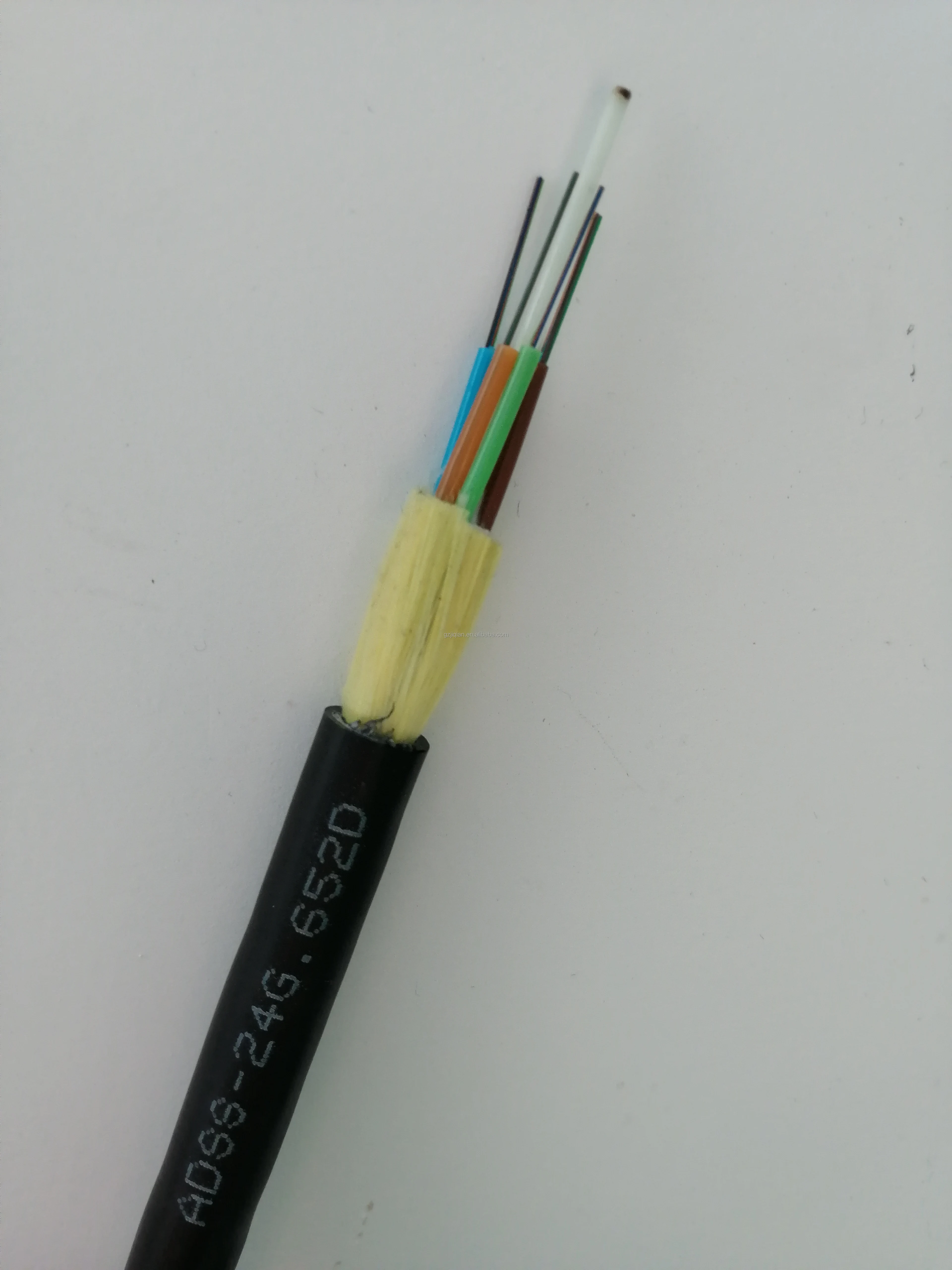 ADSS outdoor overhead single jacket 100m span 24 core adss fiber optic cable