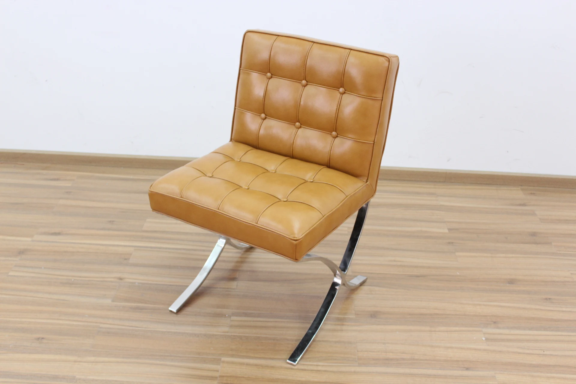 Tufty leather dining chair mid century dining chair