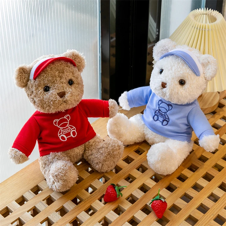 Beautiful cute golf teddy bear plush toy cartoon doll