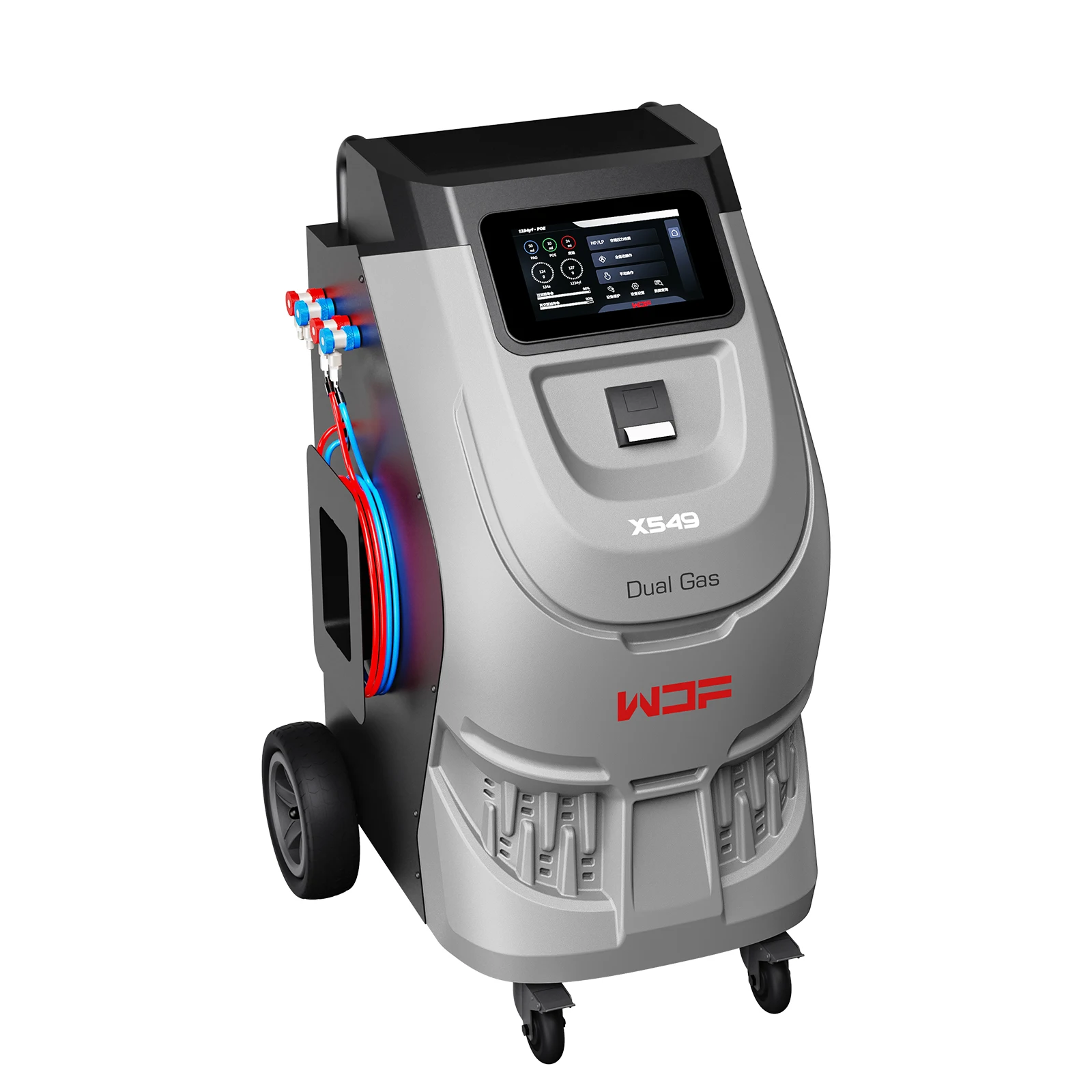 X549 Dual system Fully-automatic  A/C Service machine / for R134a and 1234yf  refrigerant gas recovering and refilling machine