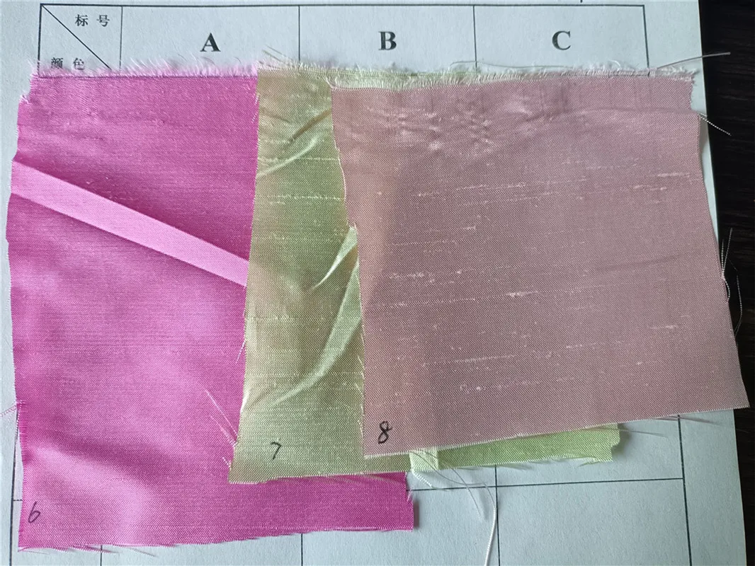 Stock Sales 100% Dupioni Silk Fabric 17mm for Clothing Beige pink Blue Brown Color Dupioni Silk Satin Fabric for Wedding