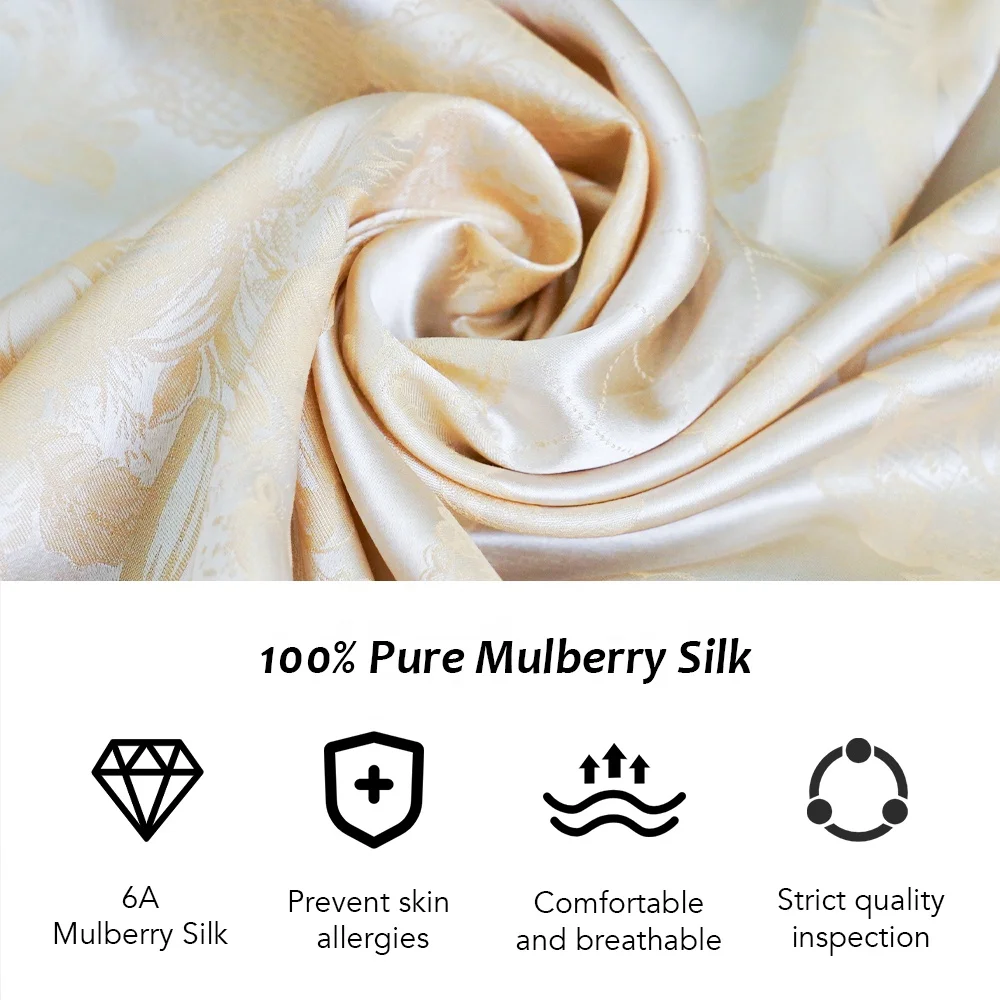 New Product 100% Mulberry Silk Jacquard Fabric Home Textiles Charmeuse Fabric