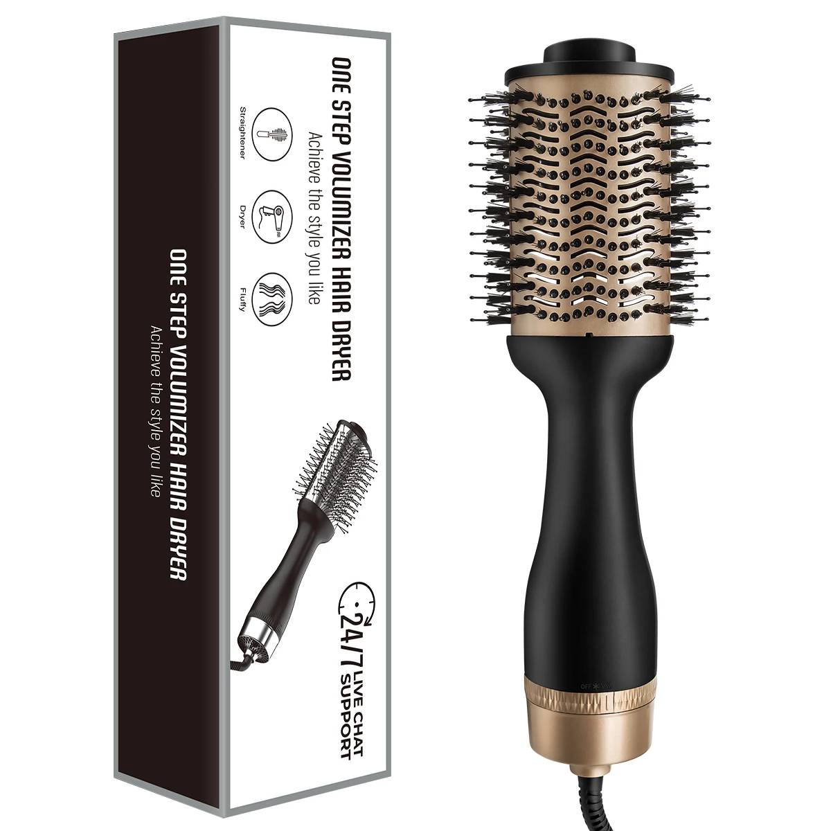 1 step hair dryer and volumizer 1200w hot air blow dryer brush professional 2 in 1 multifunctional dryer and styler