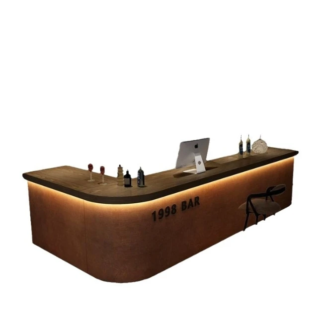 Wholesale Factory Direct Custom Home Wooden Bar Counter For Setting Up Functional Bars Fashionable Wooden Bar Counter