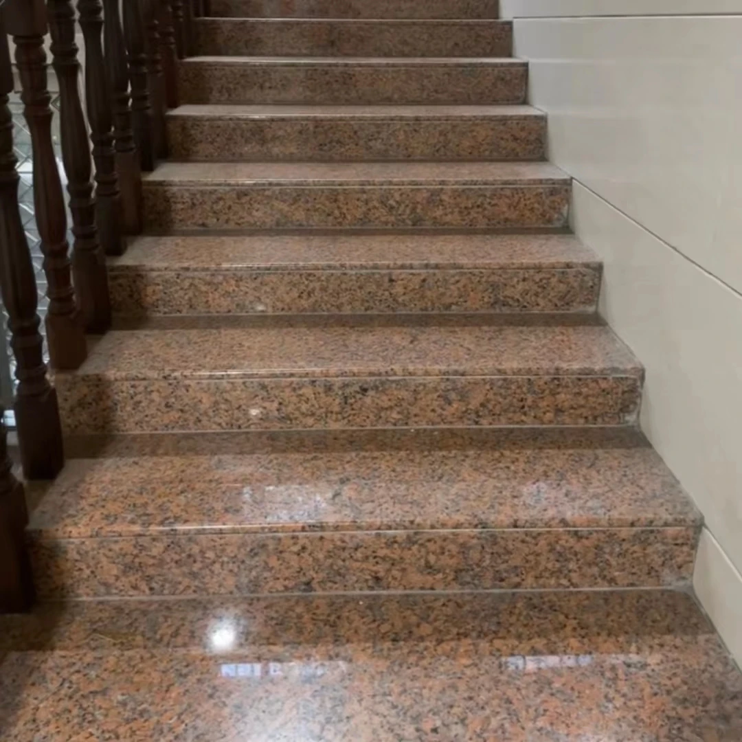 Wholesale Chinese  Maple Red Granite Natural Marble Stone Floor Stairs Polished Flamed Granite Slab Customized