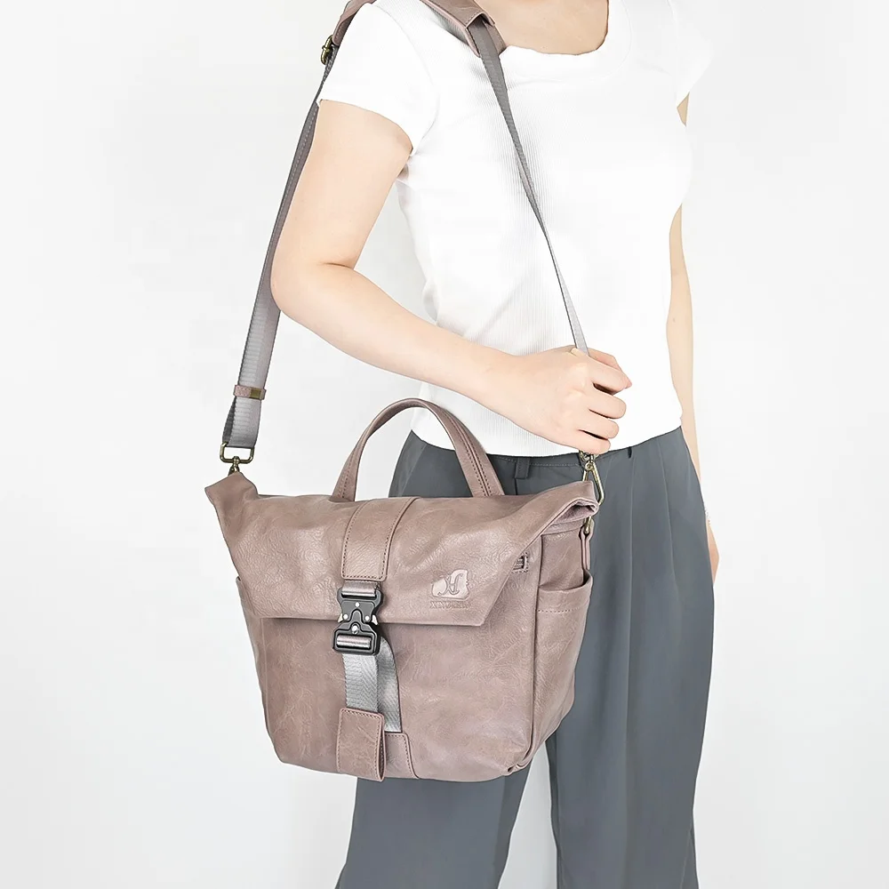 New Designed Leather Camera Bags For Photography Custom LOGO DSLR Camera Bag Crossbody
