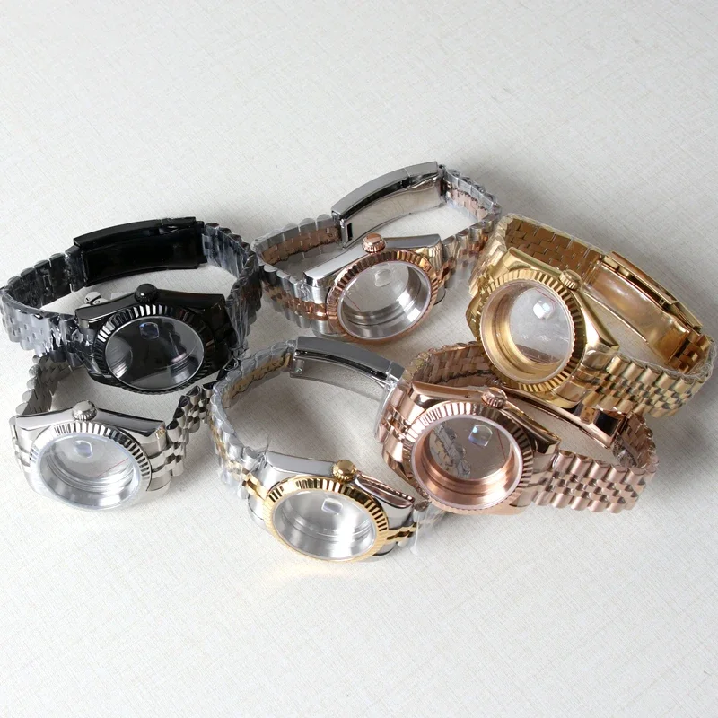 36mm/39mm Watch Case NH35 Watch Accessories Stainless Steel For NH35 NH36 NH38 Movement 28.5mm Dial Bracelet
