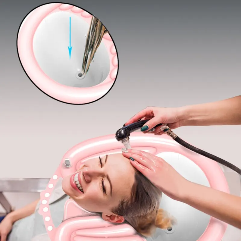 Medical beauty shop care for the elderly pvc Inflatable Hair Washing Basin for Sink at Home