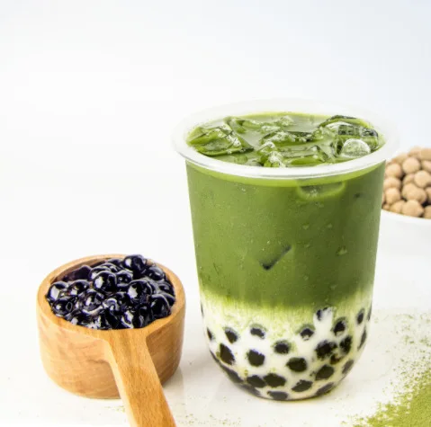 Reused U type clear bubble tea cups round bottom custom disposable cups for milk tea and smoothies with lid and straw