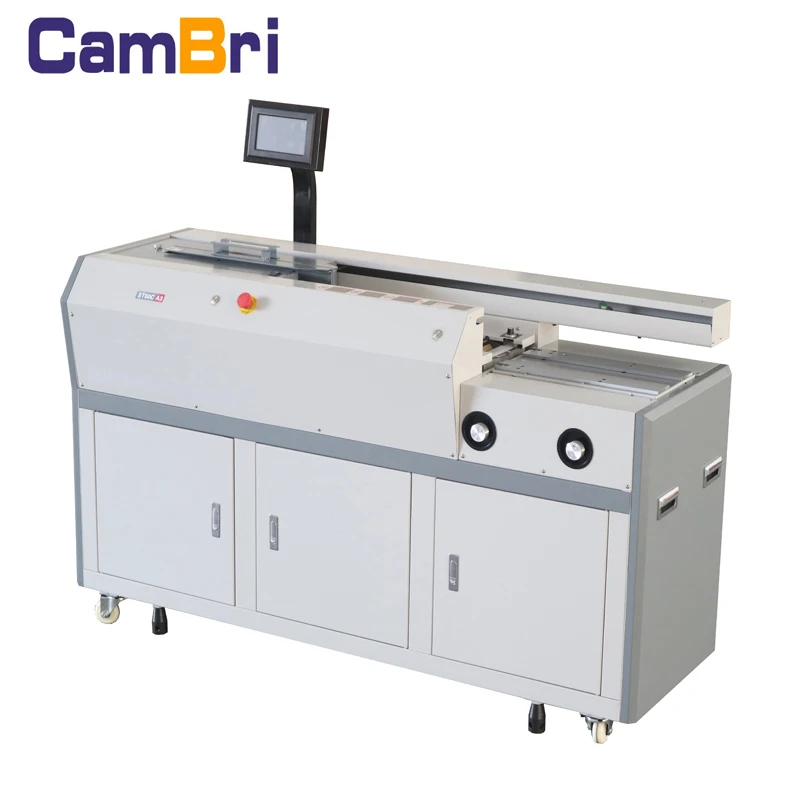 
ST60C A3 hot melt glue perfect book binding machine with 3 glue rollers and side glue 