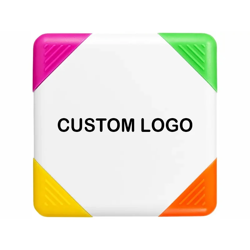 Wholesale Promotional Gift Plastic Multicolor Non-toxic Marker Highlighter Customized Logo Sharpie Marker Highlighter Marker Pen