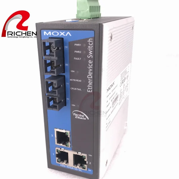 MOXA Industrial Ethernet Switch EDS-405A RS232 422 485 serial port server in stock