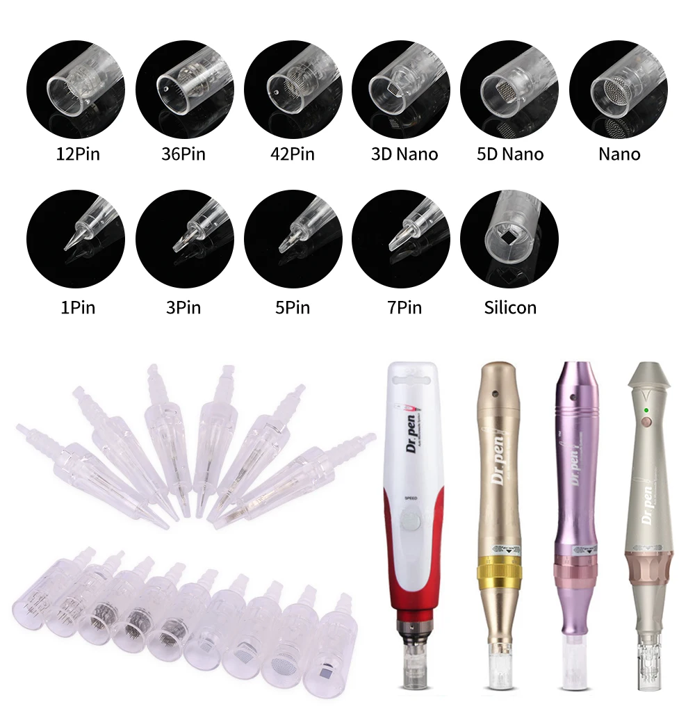 derma needle pen dermapen needle microneedling Dr.pen 1 3 5 7 9 12 24 36 42 3D 5D pins nano electric derma pen needle cartridge