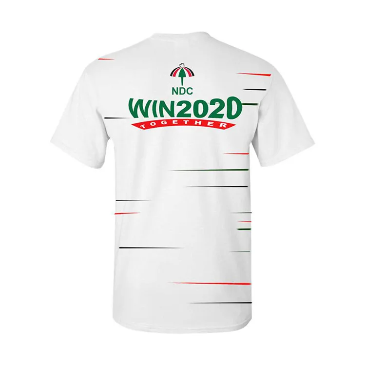 Wholesale Price 120 Gsm Factory Direct Plain Ghana President T-Shirts Elections Campaign Promotional T Shirt