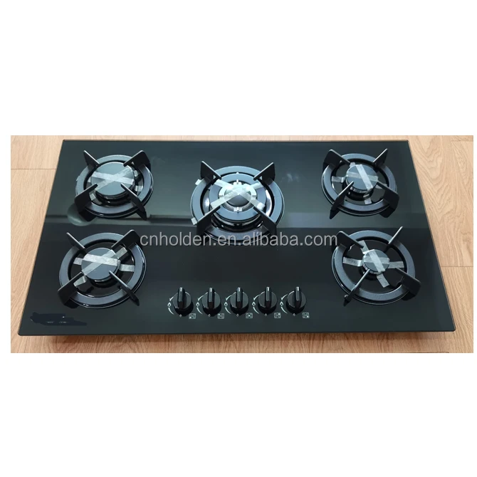 Factory Good Price 5 Burner Glass Built in Gas Stove