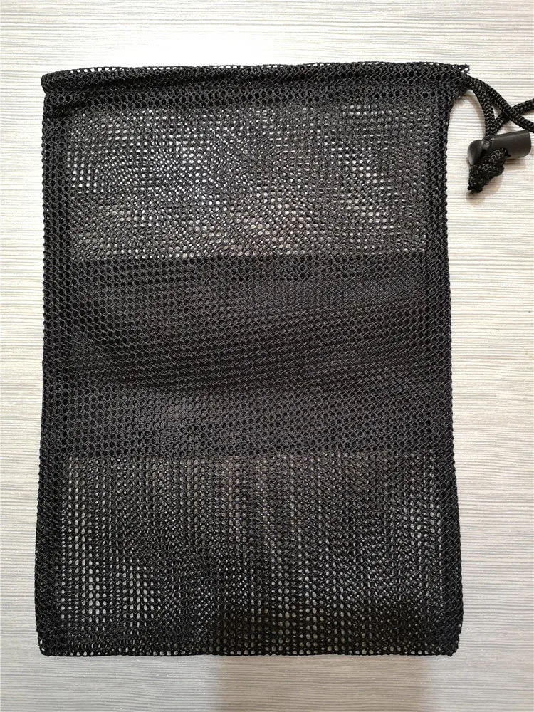 MKAS Customs Size and Logo printing black Mesh Bag