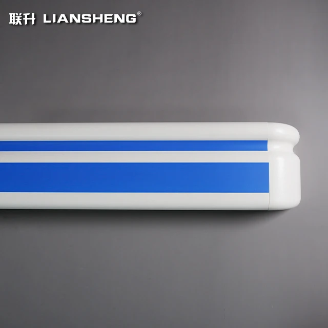 159mm Wood Grain Handrail Hospital Corridor PVC Anti-collision
