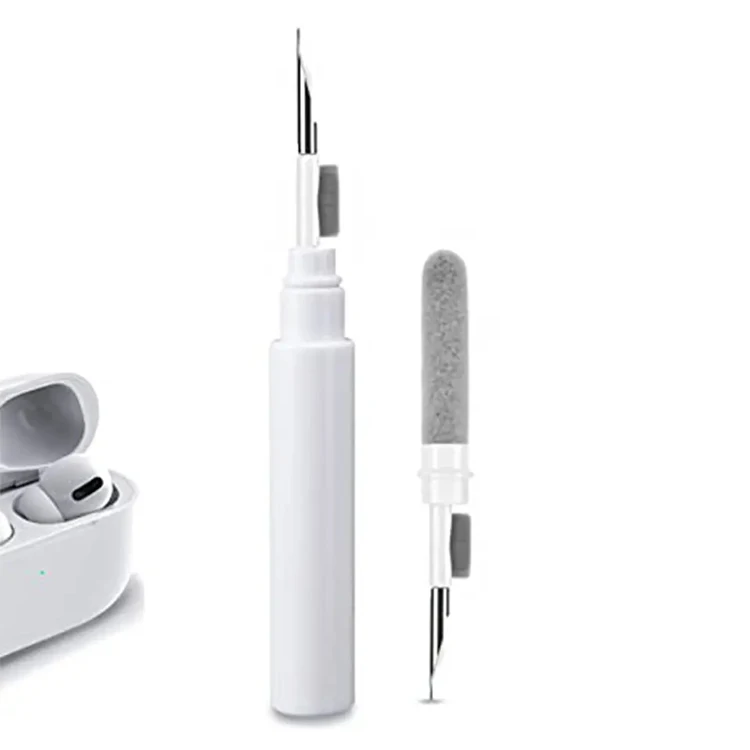 Popular New retractable headphone cleaning pen keyboard dust brush earbuds cleaner 3 in 1 earplugs cleaner earphone cleaning pen