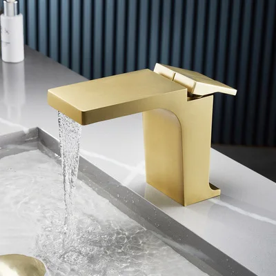 Waterfall Bathroom Sink Faucet brass Bathroom Faucet Basin Mixer Tap