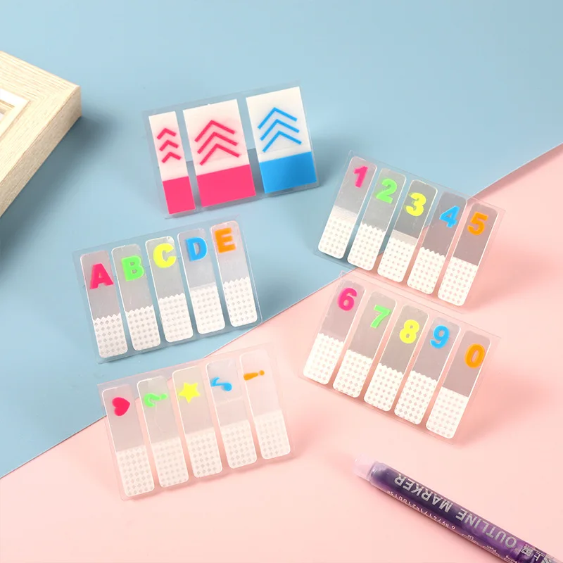 Manufacturers wholesale classification index stickers loose-leaf translucent digital index stickers sticky note