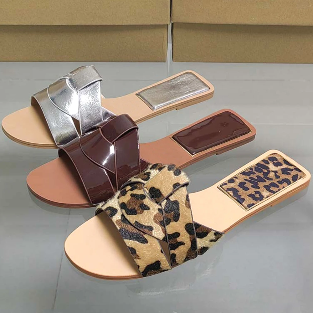 Newest Women Cross Belt Flat Slide Best Sellers Shoes For Outdoor Lady Casual Soft Leather ZA Slide Slippers